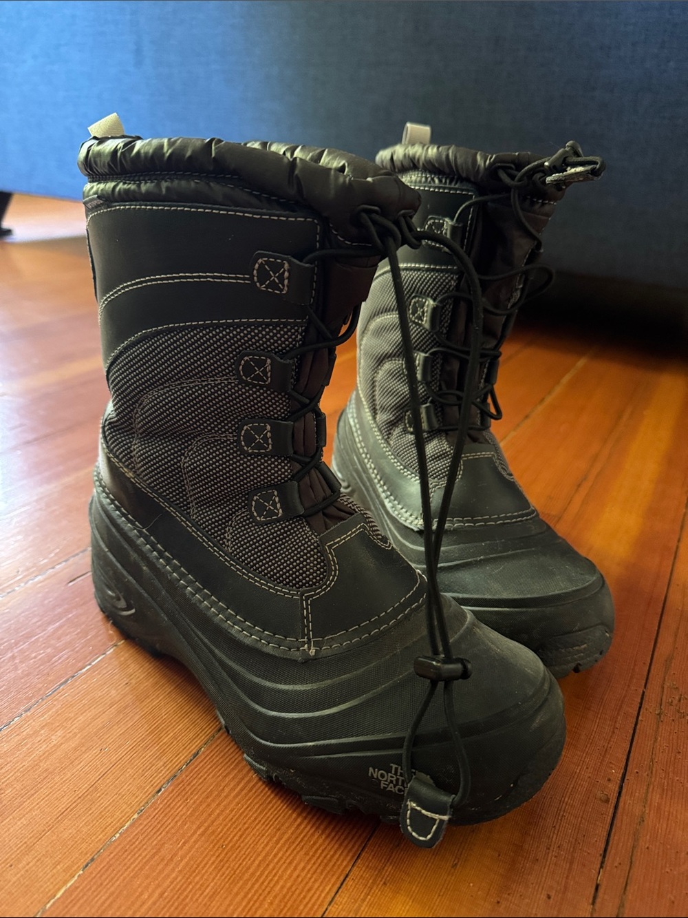 The North Face Black/Gray Insulated Winter Boots